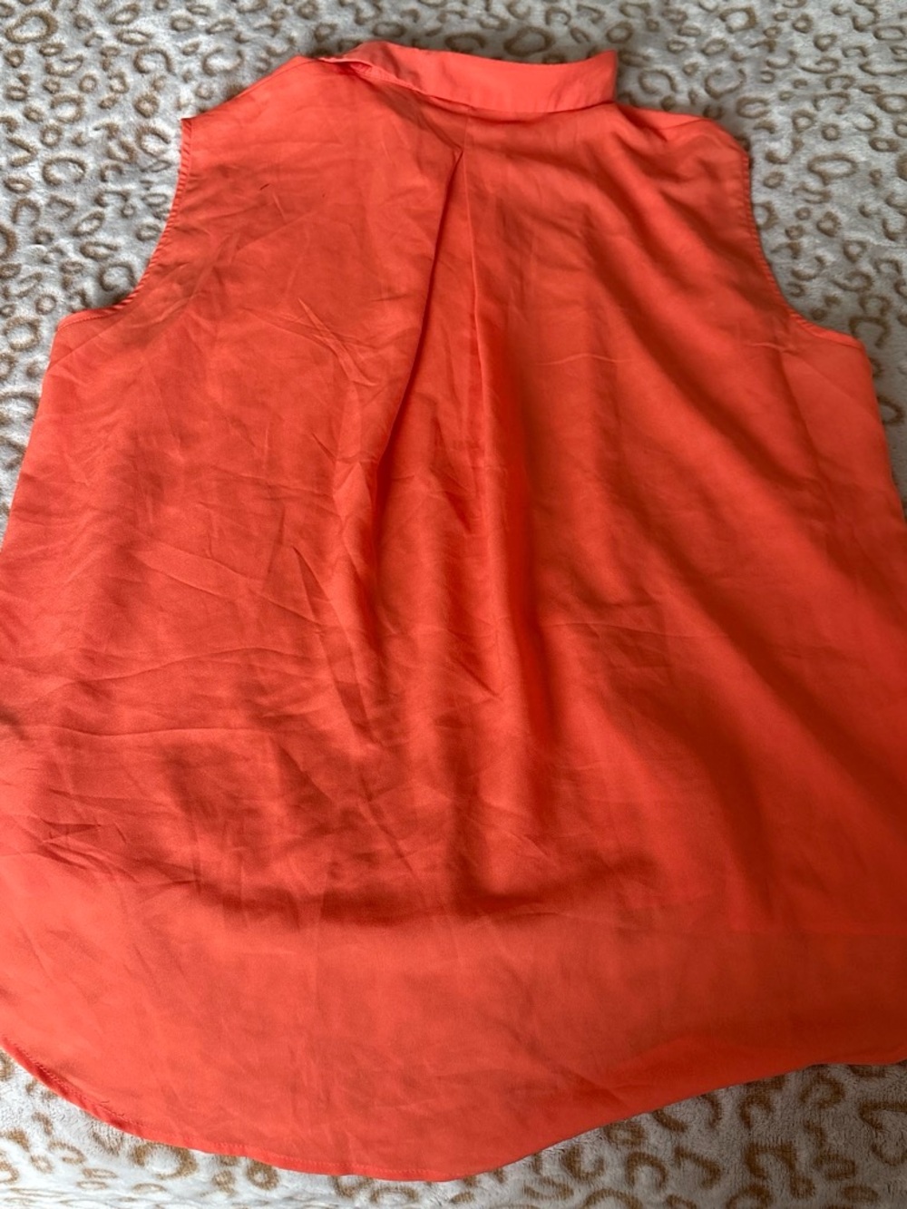 Mossimo Supply Co. Sleeveless Button-Front Tank in Coral Orange - Picture 3 of 3